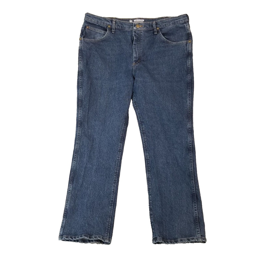 Wrangler jeans men's 40 x 30 Advanced Comfort slim straight Blue‎ denim pants